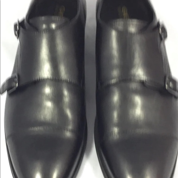 New Geox Uomo Albert Men’s Leather Shoes Monk Strap Oxford Black 45 12 Wide - Picture 7 of 13